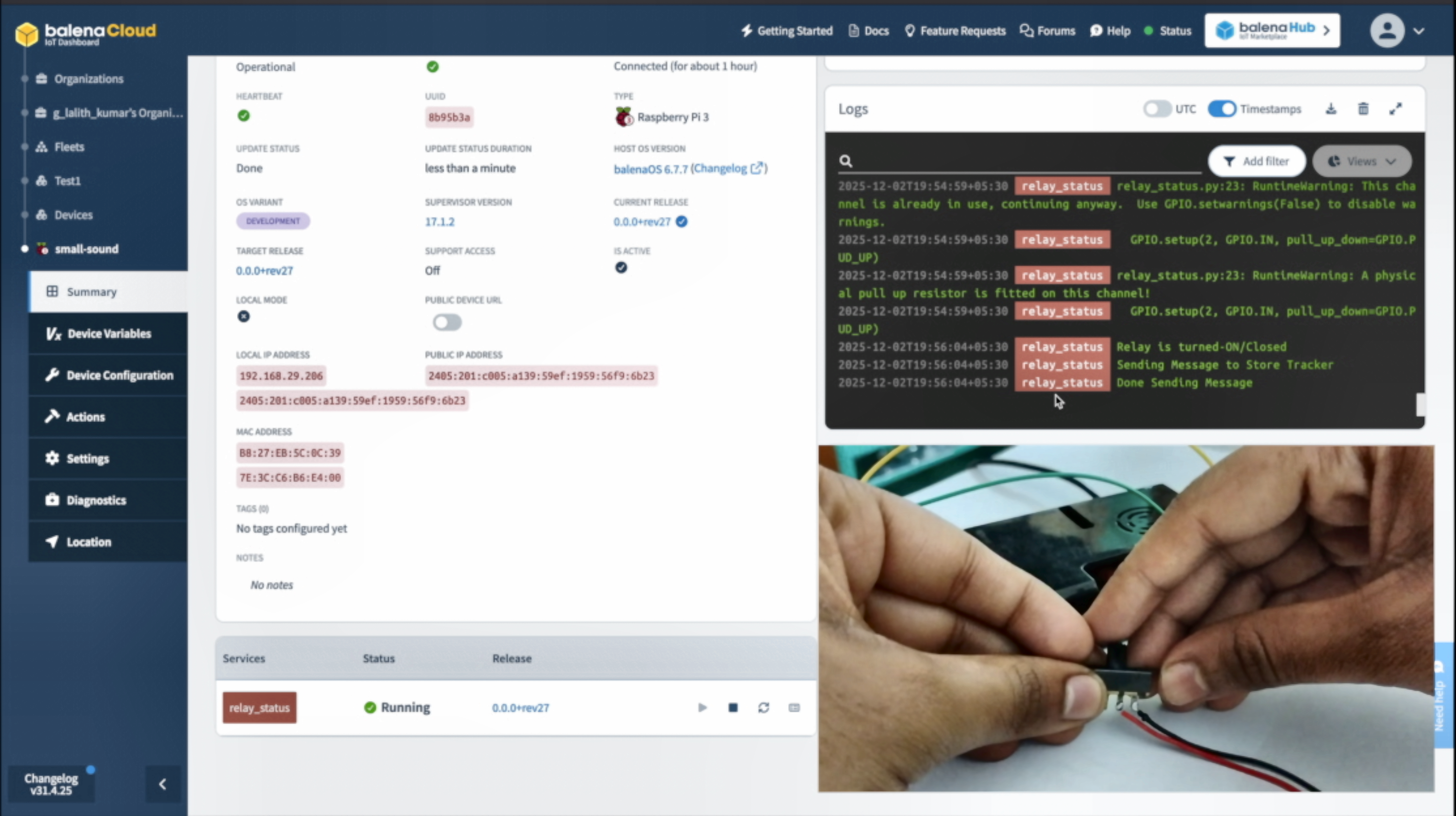 Balena IoT Logger